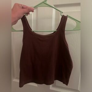 PINK brown crop top size medium